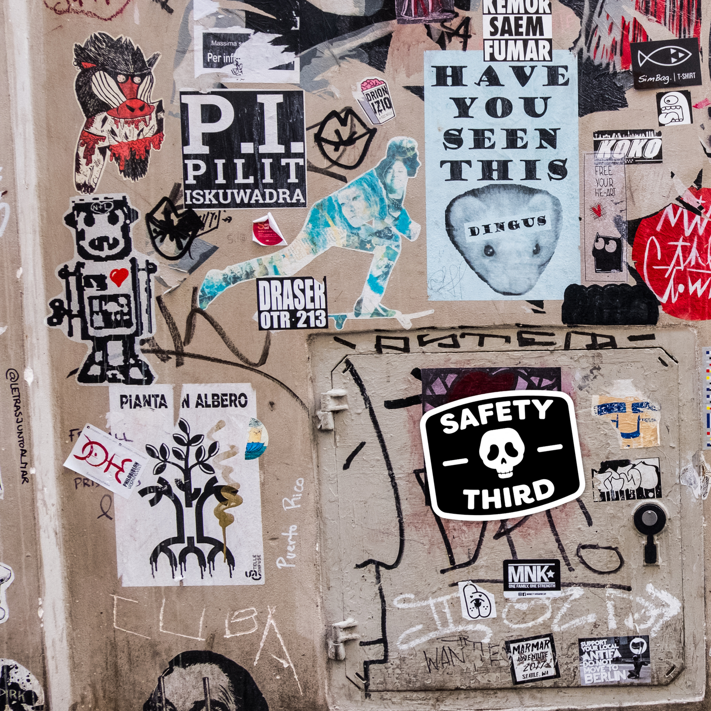 SAFETY THIRD Funny Sarcastic Vinyl Sticker - Waterproof, UV Resistant, Durable