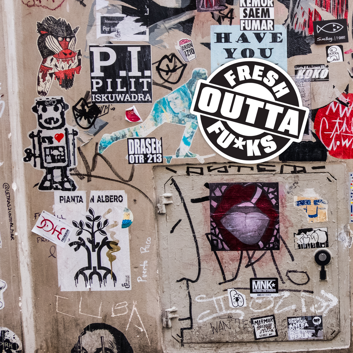 Fresh Outta Fucks Funny Vinyl Sticker – Waterproof, UV Resistant, Durable