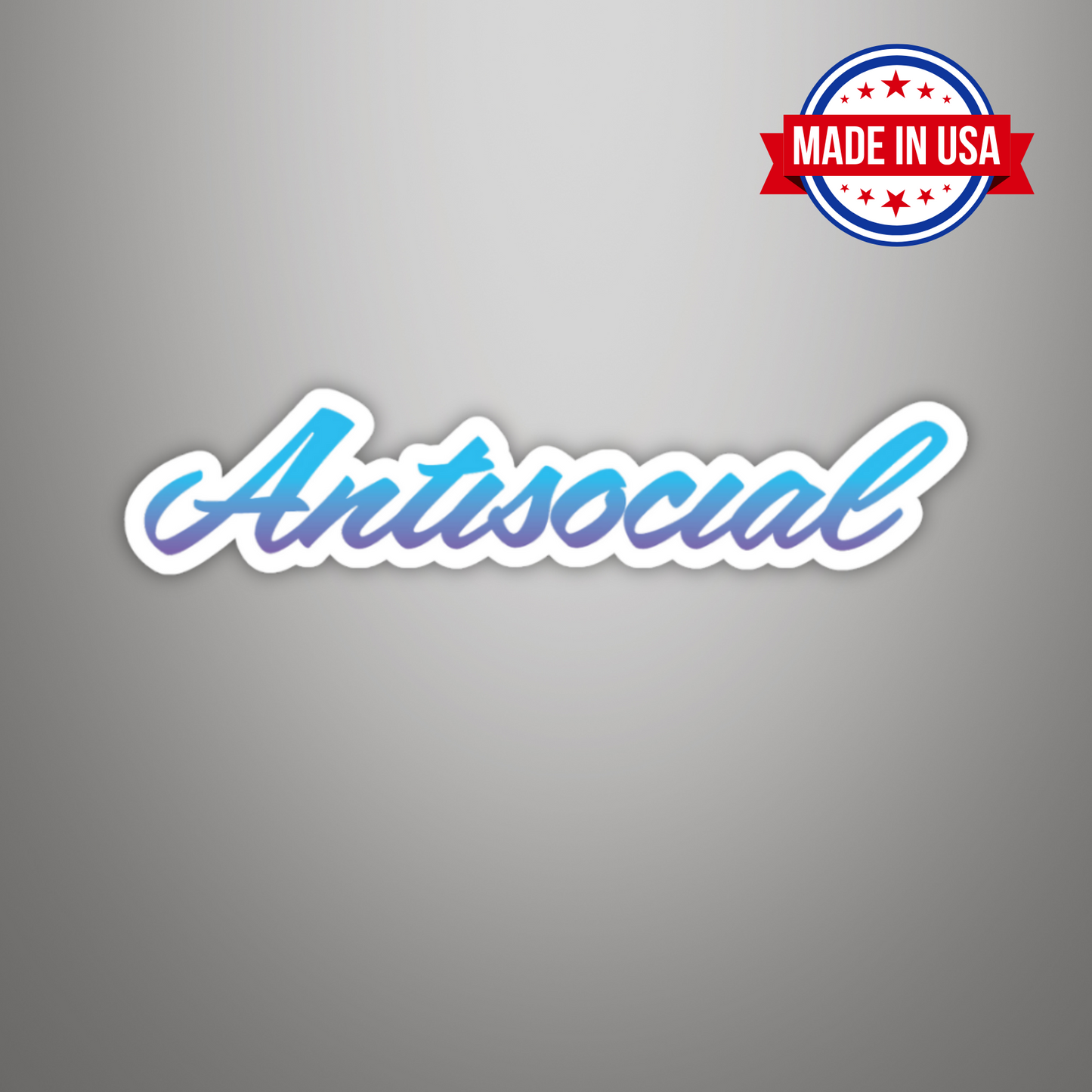 Anti-Social Car Decal - Waterproof, UV Resistant Vinyl Sticker