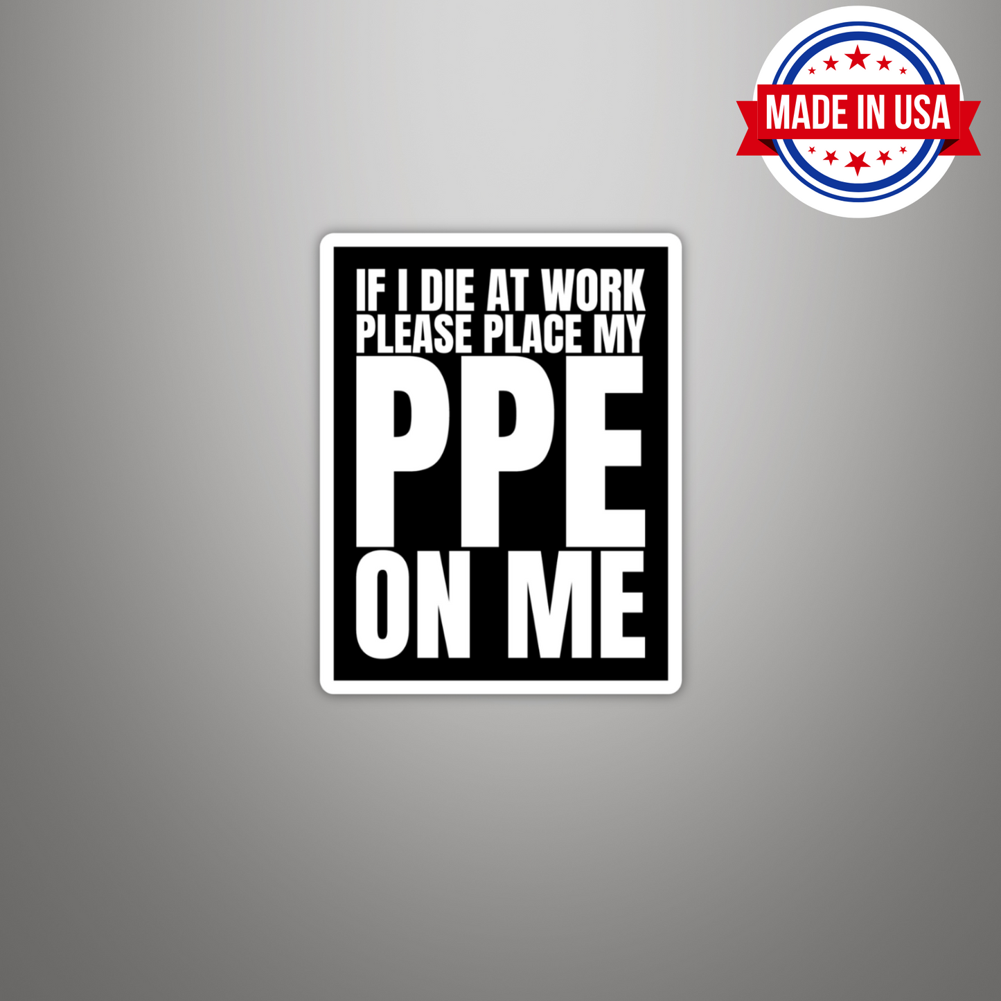 PPE Funny Blue Collar Vinyl Sticker – Waterproof, UV Resistant, Durable