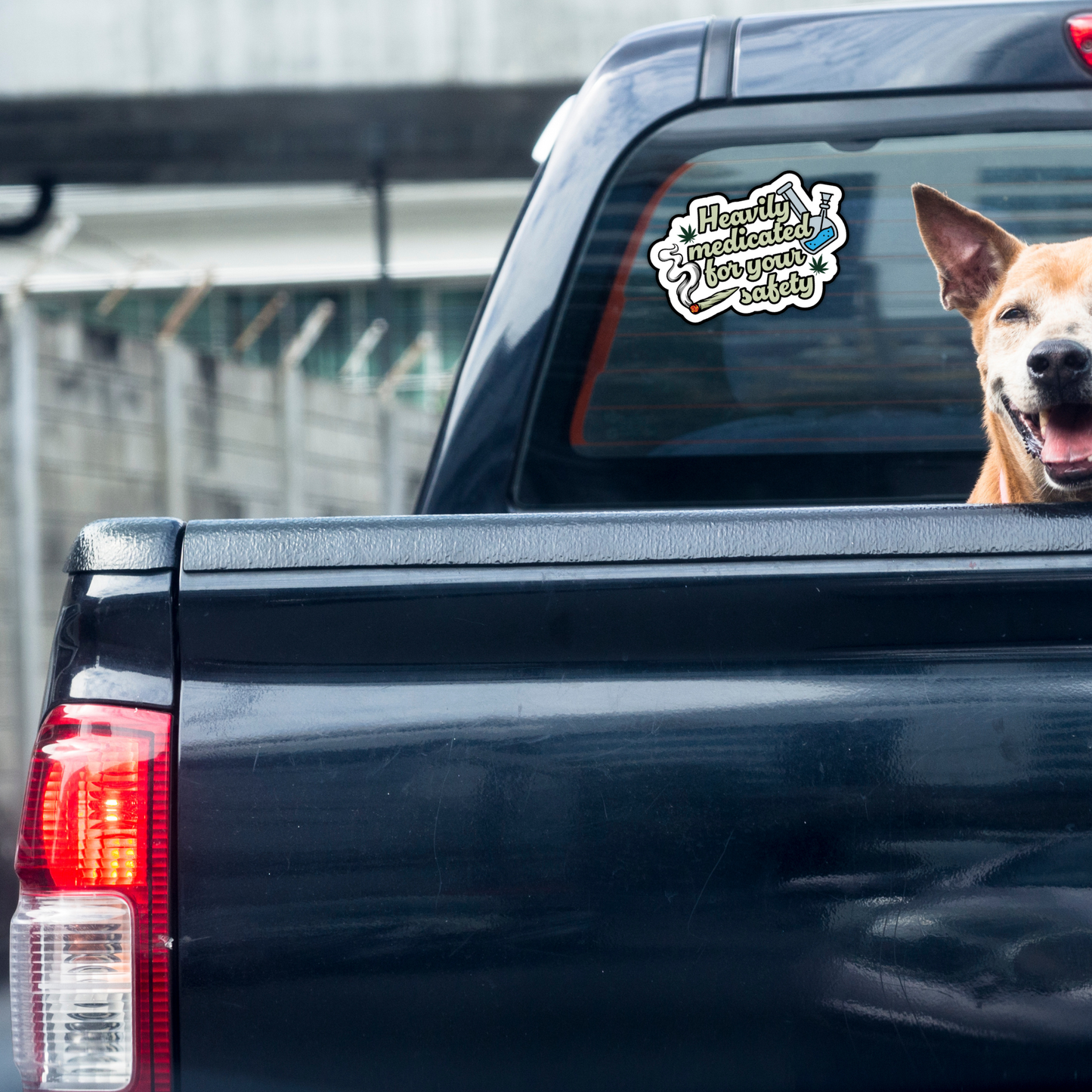 Heavily Medicated For Your Safety Car Decal - Waterproof, UV Resistant Vinyl Sticker