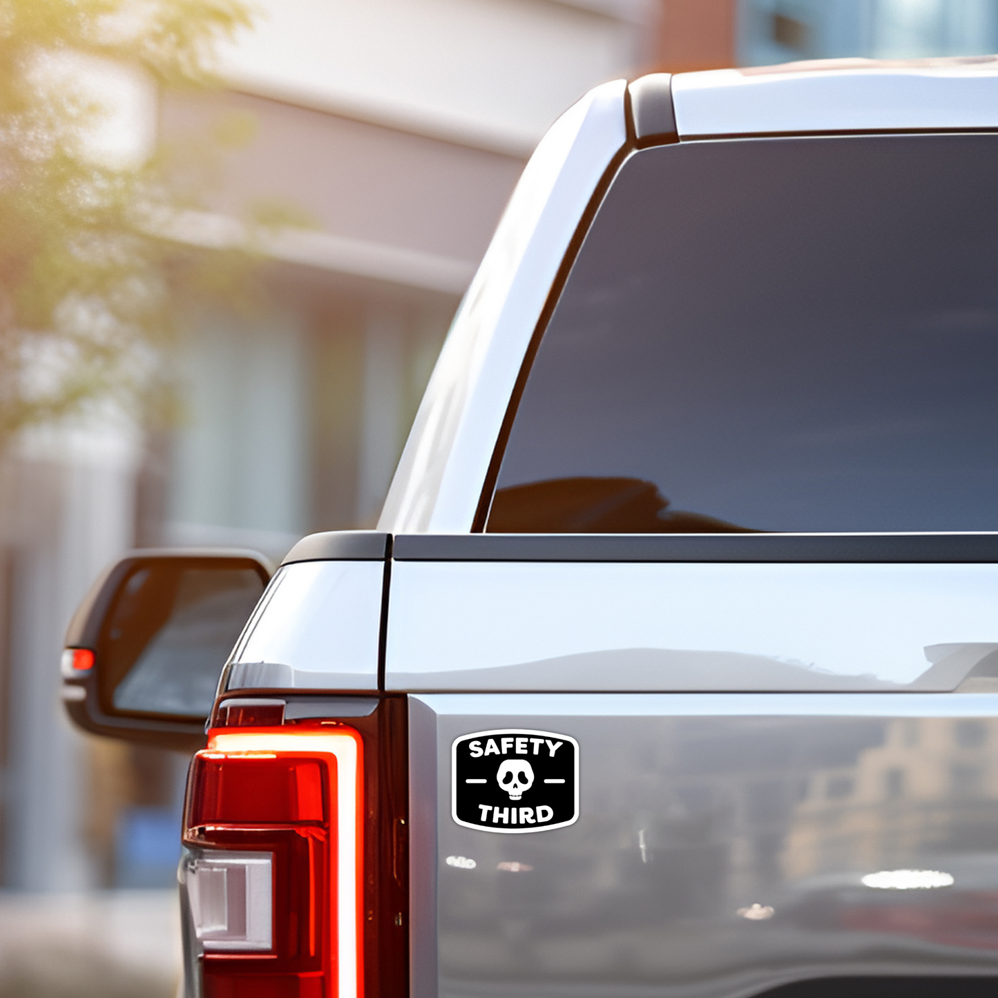 SAFETY THIRD Funny Sarcastic Vinyl Sticker – Waterproof, UV Resistant, Durable