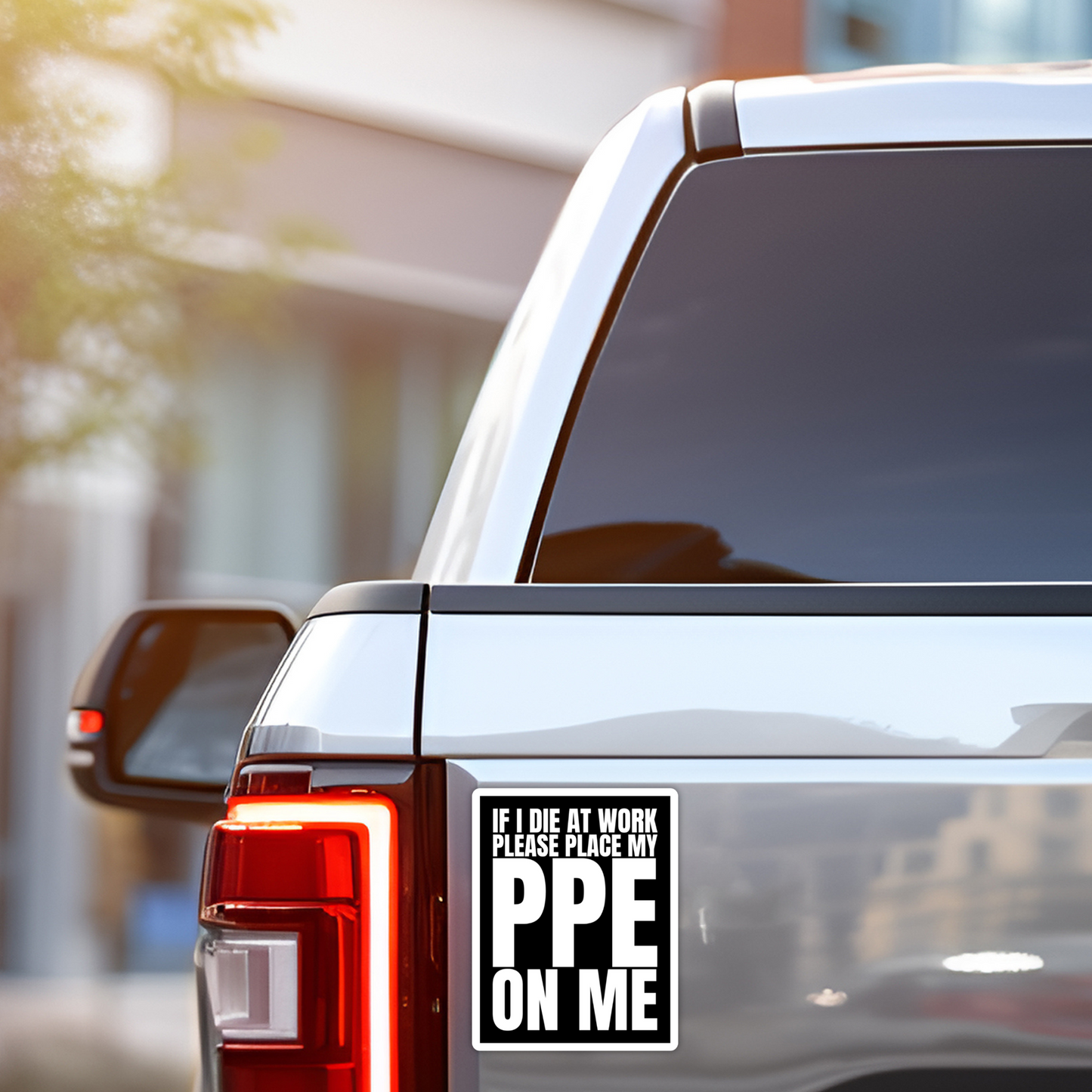 PPE Funny Blue Collar Vinyl Sticker – Waterproof, UV Resistant, Durable