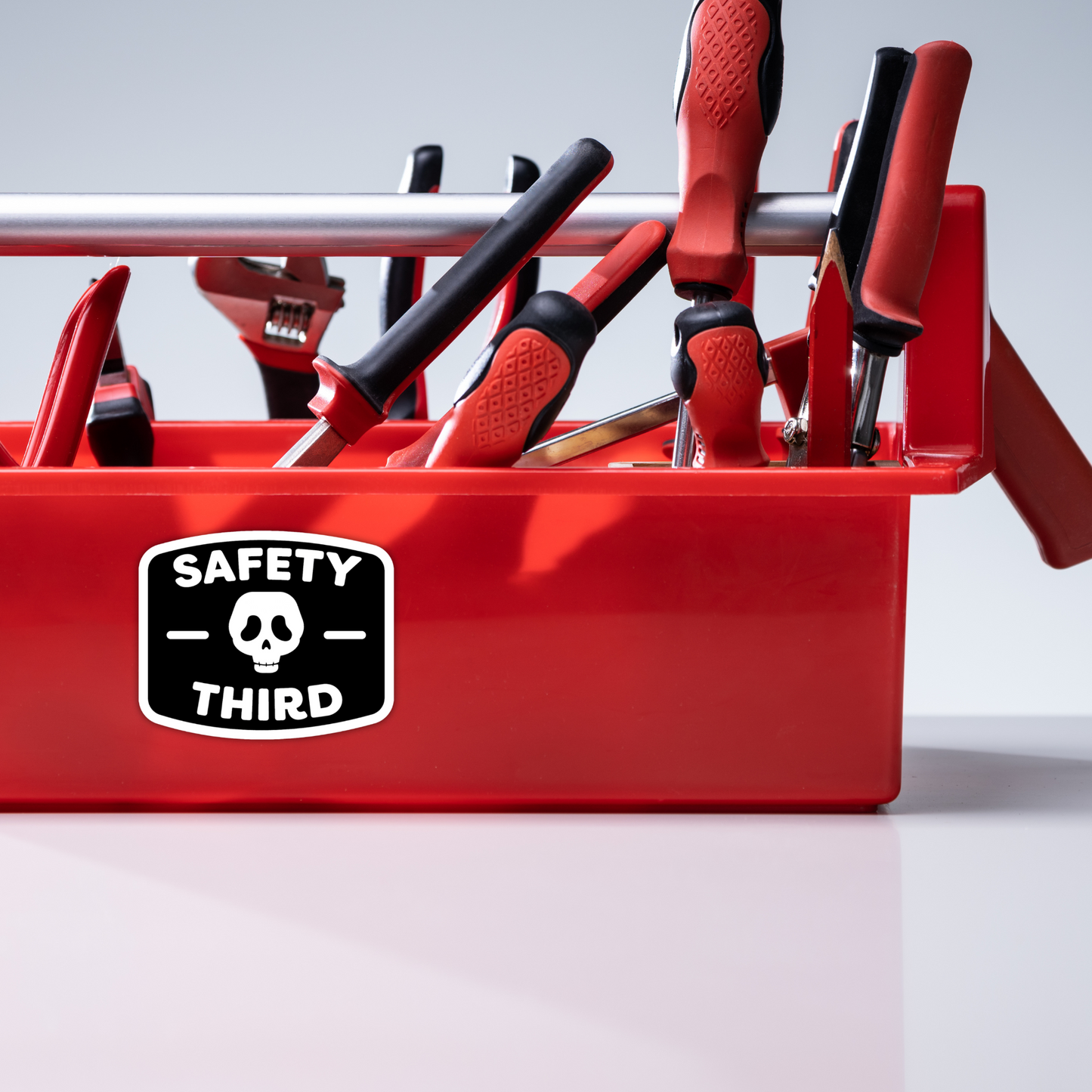 SAFETY THIRD Funny Sarcastic Vinyl Sticker – Waterproof, UV Resistant, Durable