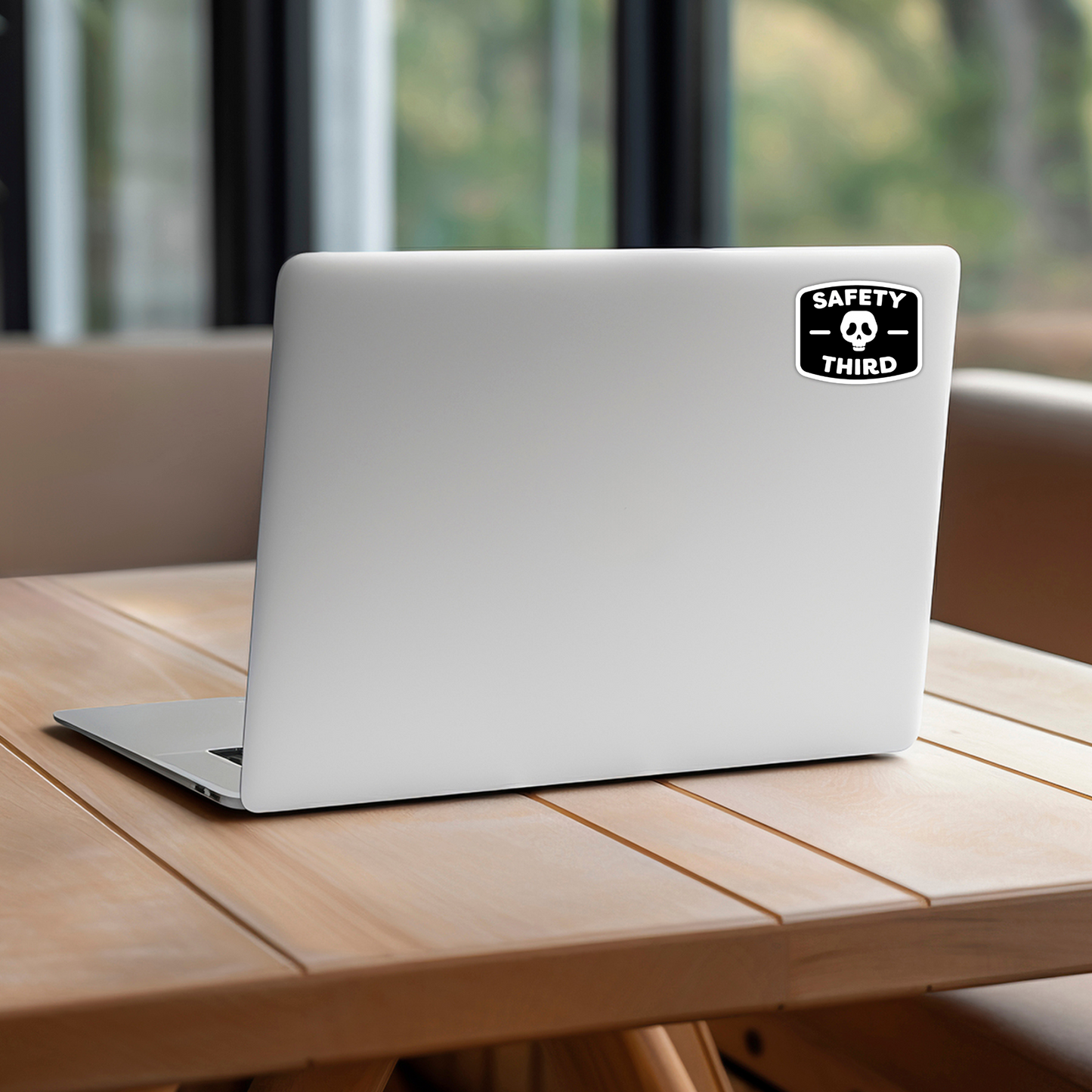 SAFETY THIRD Funny Sarcastic Vinyl Sticker – Waterproof, UV Resistant, Durable