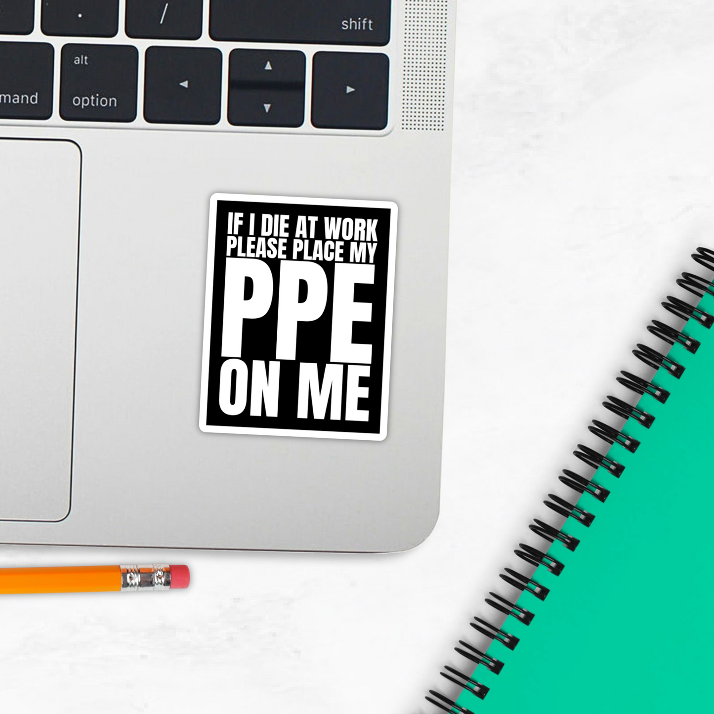 PPE Funny Blue Collar Vinyl Sticker – Waterproof, UV Resistant, Durable