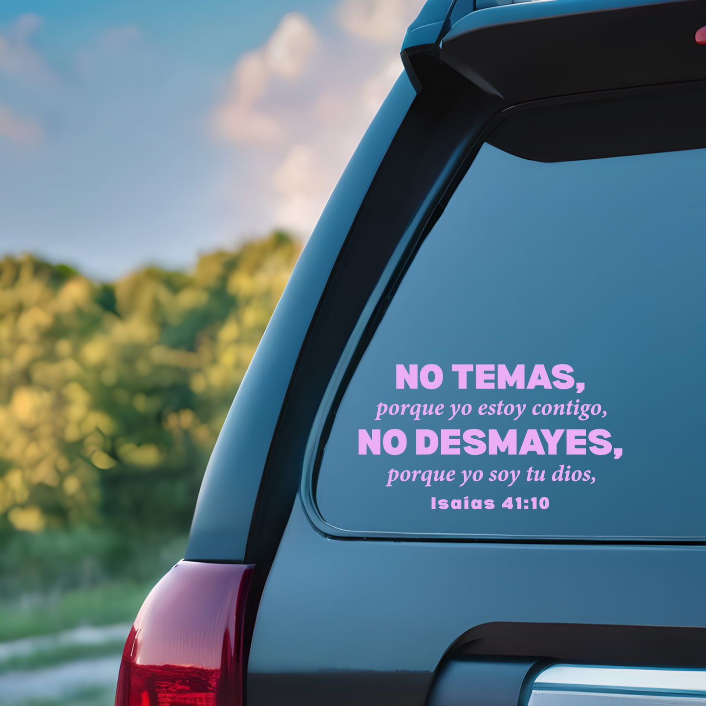 Isaías 41:10 Sticker - Premium Car Transfer Decal - Con Dios Car Sticker