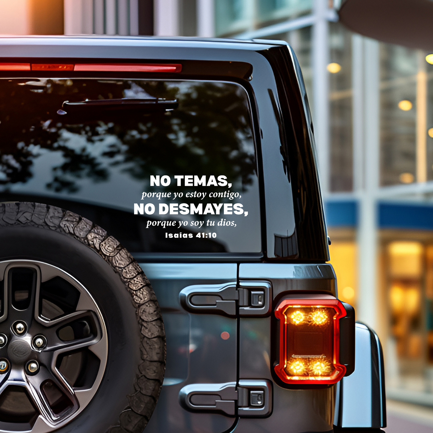 Isaías 41:10 Sticker - Premium Car Transfer Decal - Con Dios Car Sticker