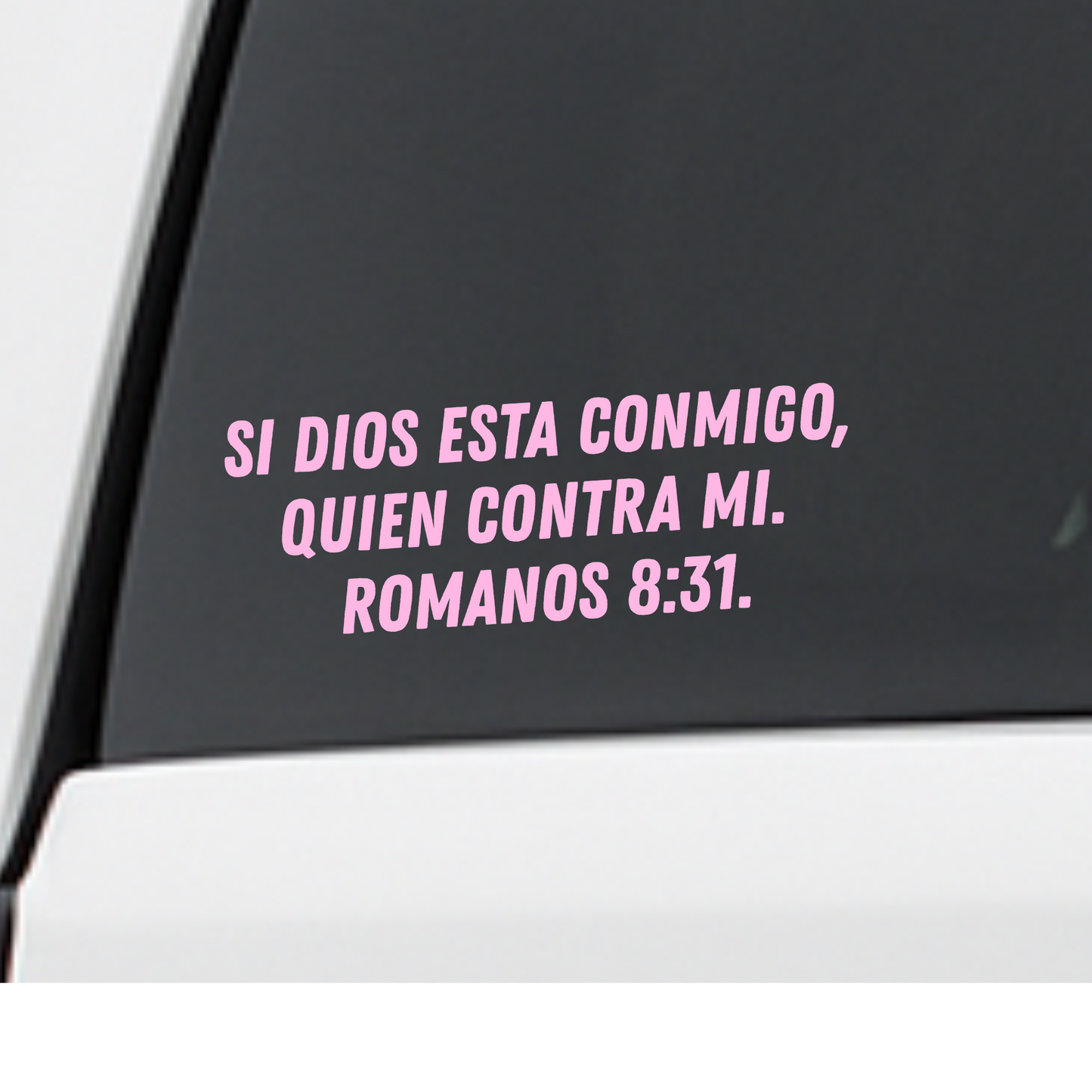 SI Dios esta Conmigo, Quien contra Mi - Romanos 8:31 Sticker - Premium Car Transfer Decal