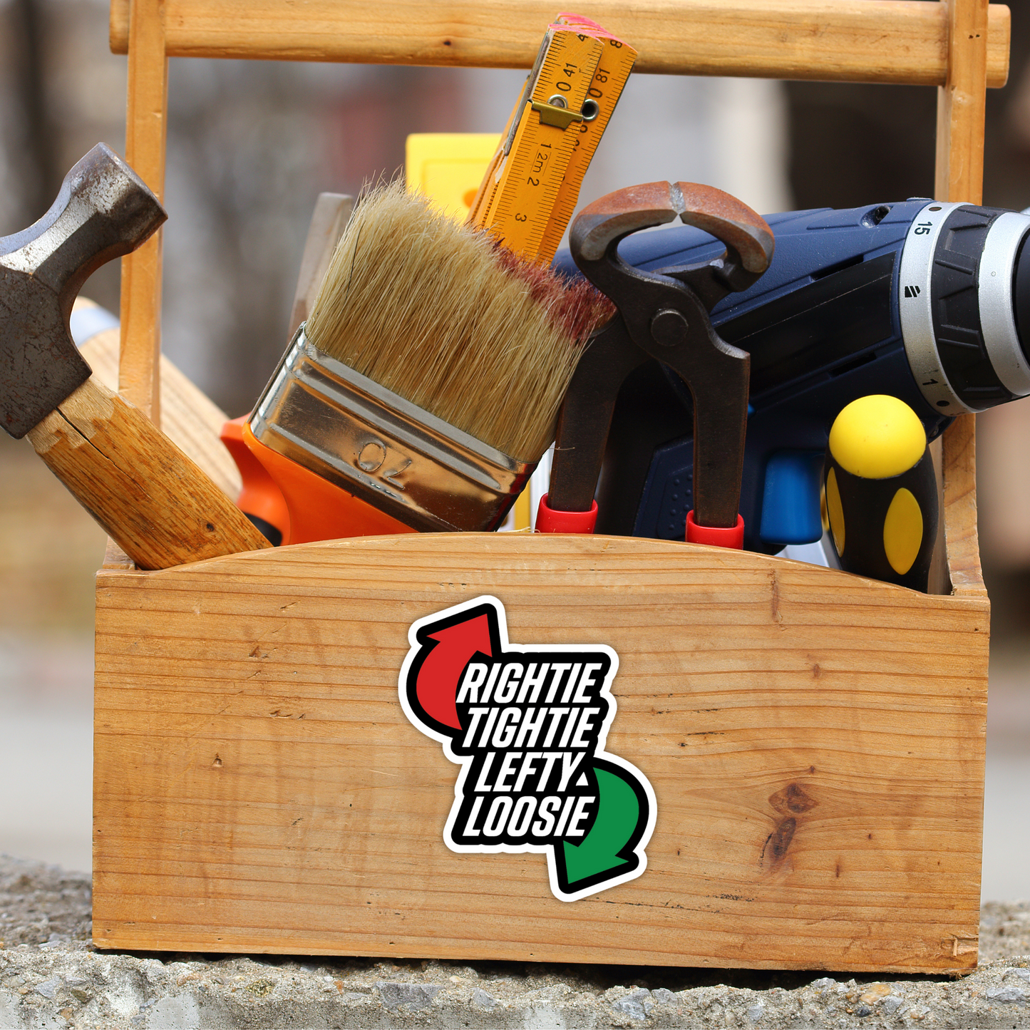 Rightie Tightie Lefty Loosie Sarcastic Vinyl Sticker - Waterproof, UV Resistant, Durable