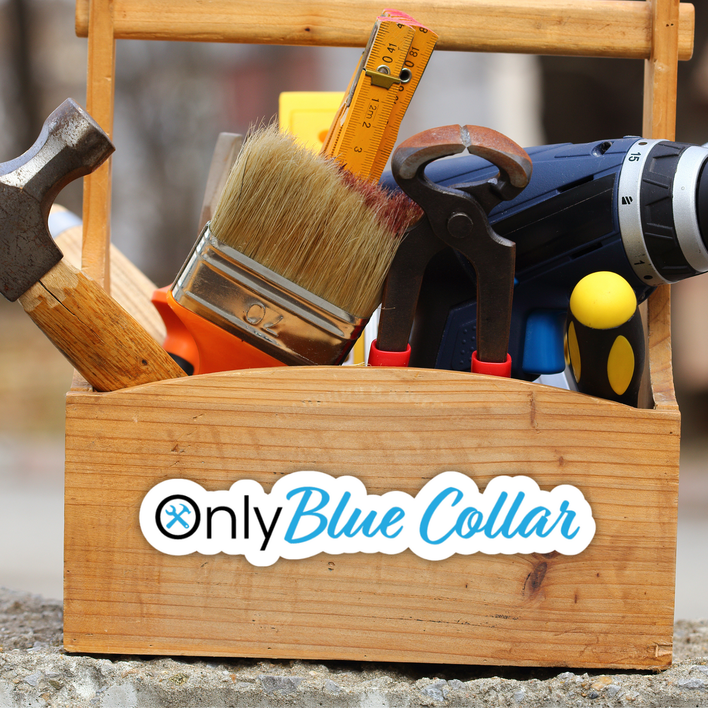 Only Blue Collar Vinyl Sticker & Car Decal - Waterproof, UV Resistant, Durable