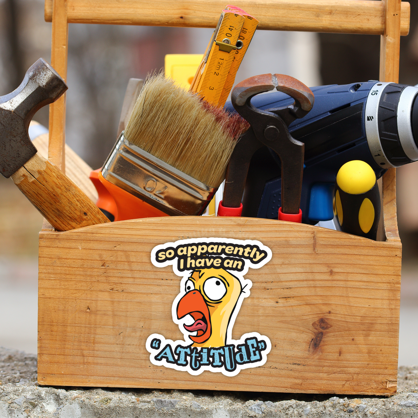 So Apparently I Have An Attitude Chicken Meme Mental Health Sticker, Waterproof Vinyl Decal