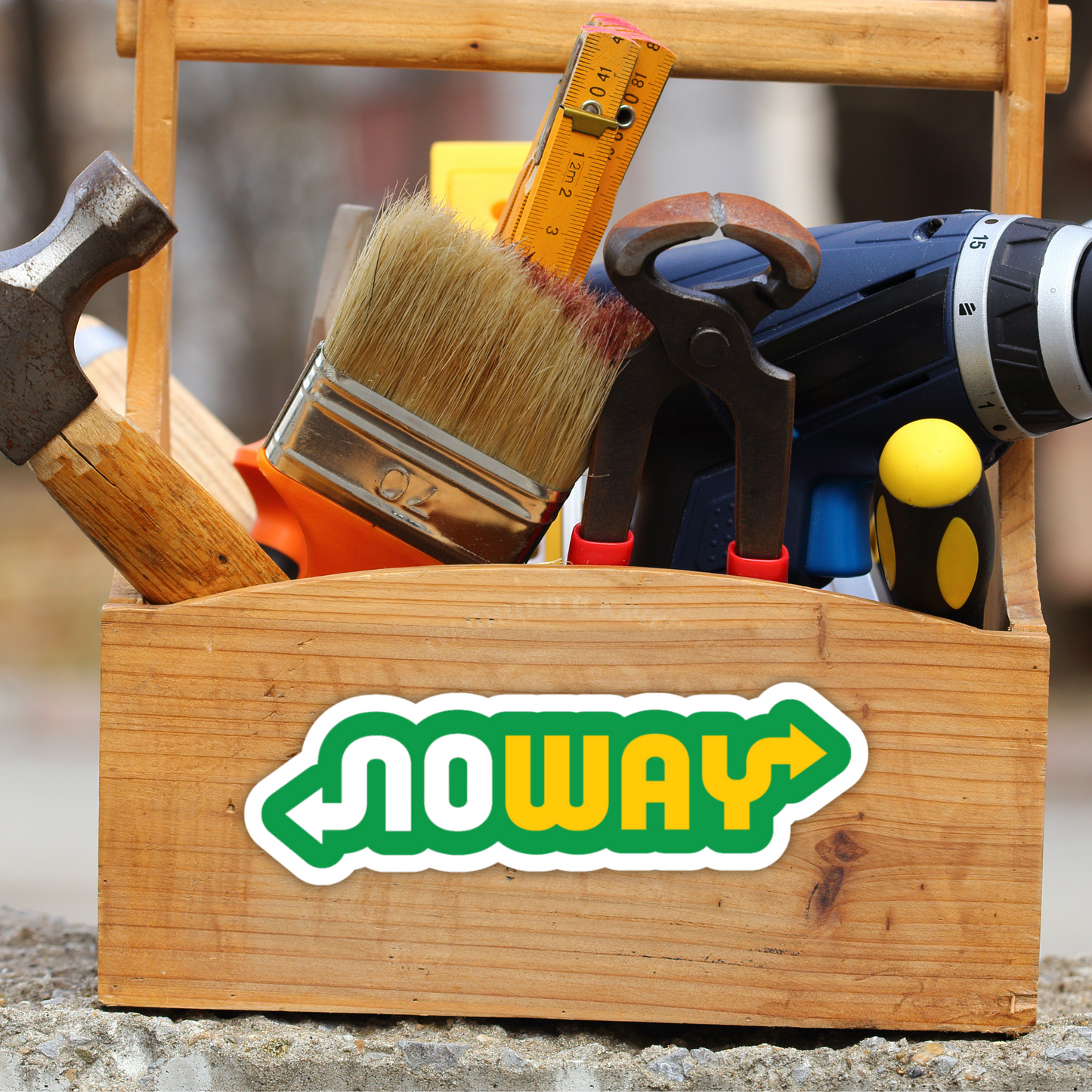 Noway Subway Meme Fast Food Funny Vinyl Sticker - Waterproof, UV Resistant, Durable