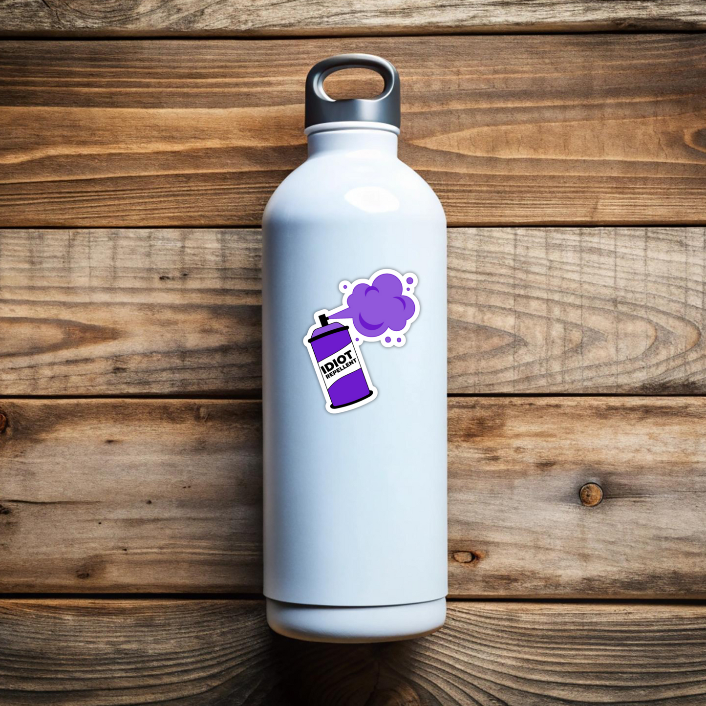 Idiot Repellant Vinyl Sticker Funny Decal - Waterproof, UV Resistant, Durable