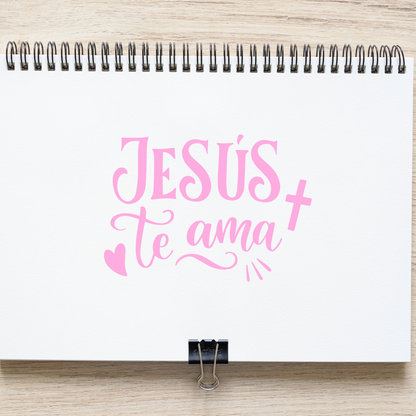 Calcomanía Cristiana para Auto – Jesús Te Ama – Sticker Religioso Vinilo Resistente Car Sticker