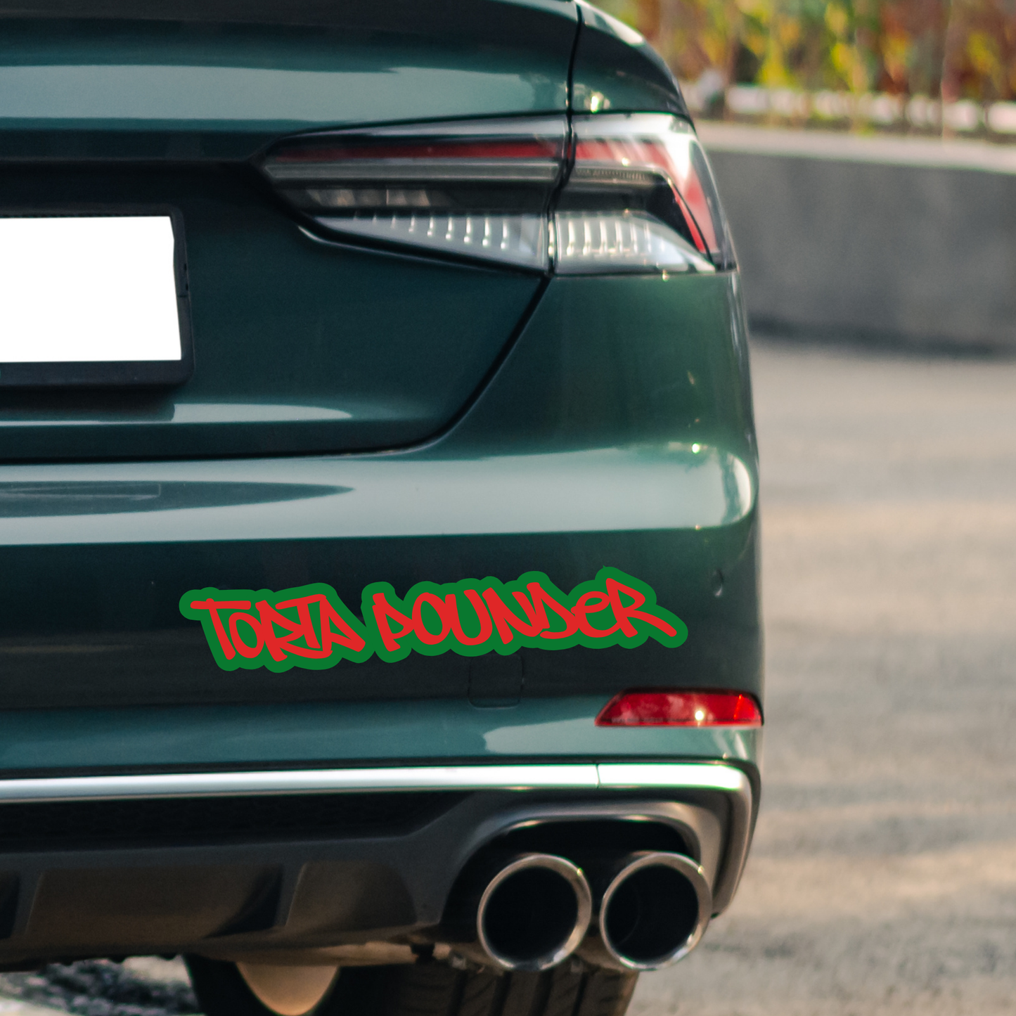 Torta Pounder Bumper Sticker - Funny Waterproof, Dishwasher & Carwash Safe Decal