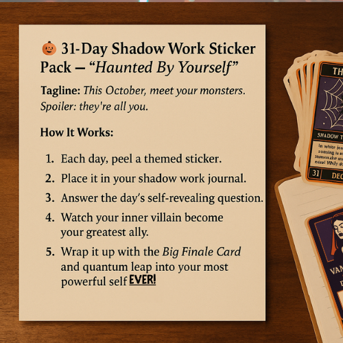 "Meet Your Monsters" Shadow Work Halloween Sticker Pack – Transcend Your Inner Monsters
