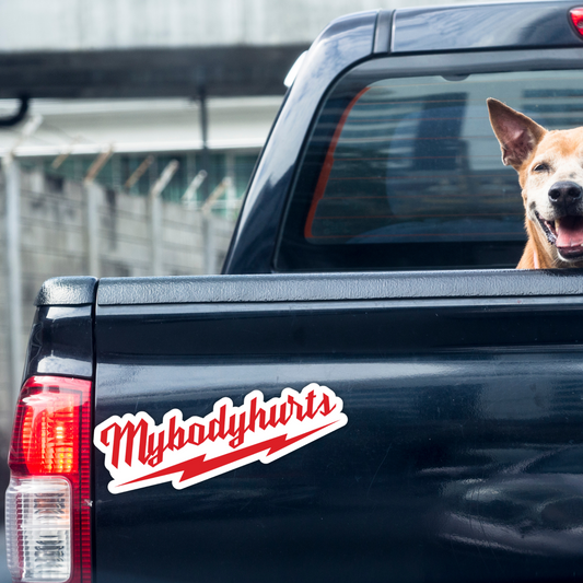 My Body Hurts Funny Milwaukee Tools Car Decal - Waterproof, UV Resistant Vinyl Sticker