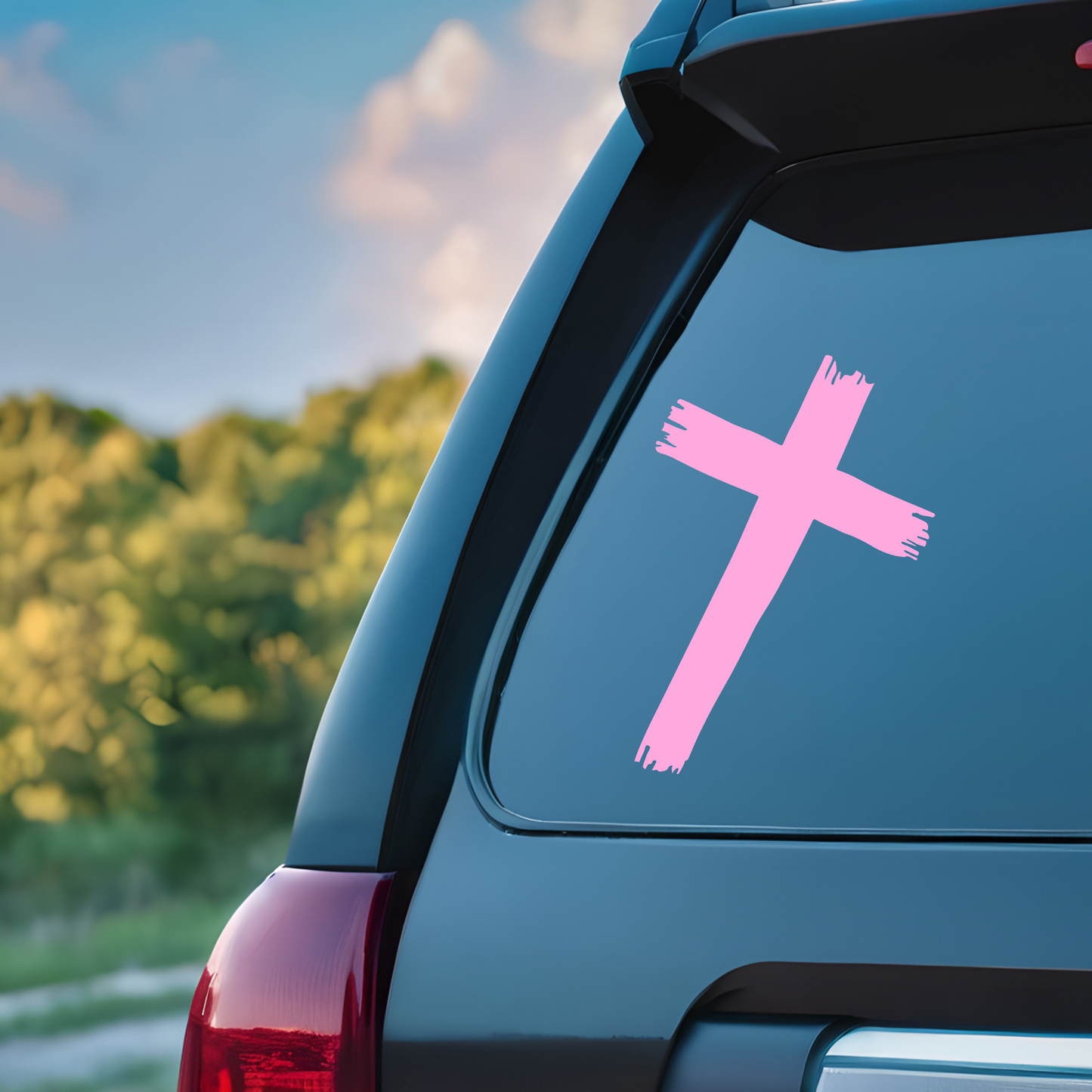 Christian Cross Car Decal / Calcomanía de Cruz Cristiana – Vinyl Sticker for Auto, Window, Laptop