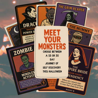 "Meet Your Monsters" Shadow Work Halloween Sticker Pack – Transcend Your Inner Monsters
