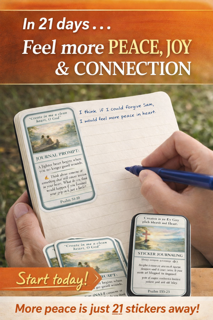 21-Day Bible Sticker Journaling Set — Grow Closer to God, Your Way