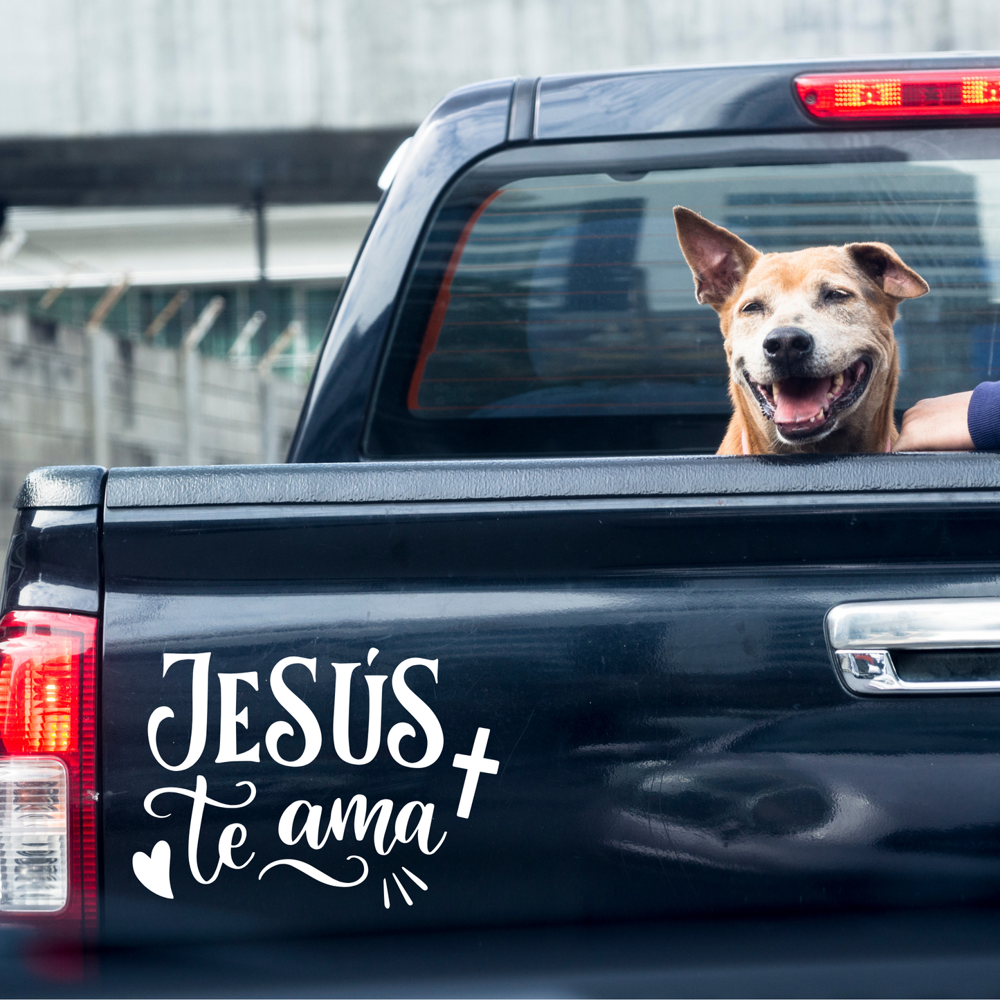 Calcomanía Cristiana para Auto – Jesús Te Ama – Sticker Religioso Vinilo Resistente Car Sticker