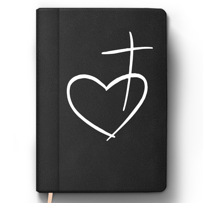 Christian Heart Cross Decal / Calcomanía Cristiana Corazón y Cruz – Vinyl Sticker for Laptop, Car, or Window