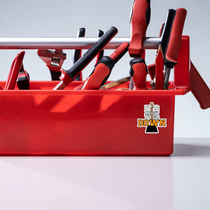 It's About To Go Down Funny Plunger Poop Vinyl Sticker - Waterproof, UV Resistant, Durable