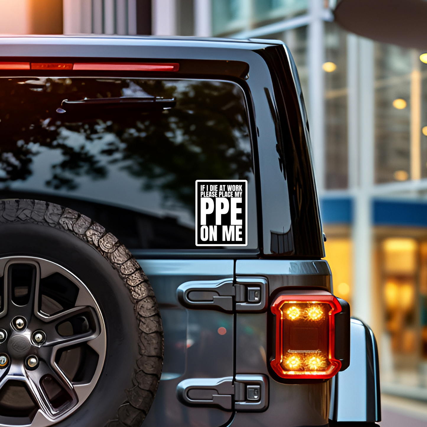 PPE Funny Blue Collar Vinyl Sticker – Waterproof, UV Resistant, Durable