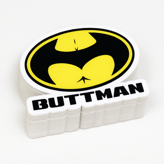 Buttman Batman Meme Vinyl Sticker - Waterproof, UV Resistant, Durable