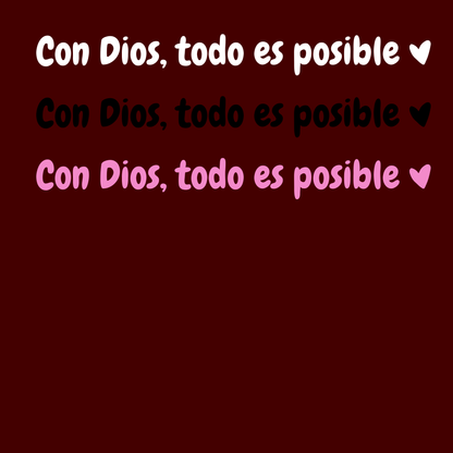 🙏✨ Fe en el Camino 🚗 Sticker Inspirador ✨ Con Dios, todo es posible 💖 Sticker Retrovisor