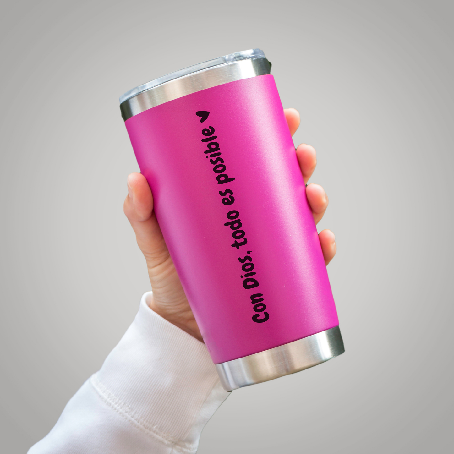 🙏✨ Fe en el Camino 🚗 Sticker Inspirador ✨ Con Dios, todo es posible 💖 Sticker Retrovisor