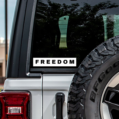 FREEDOM Bumper Sticker – Car Sticker, Water Bottle Sticker, Laptop Conversative Sticker