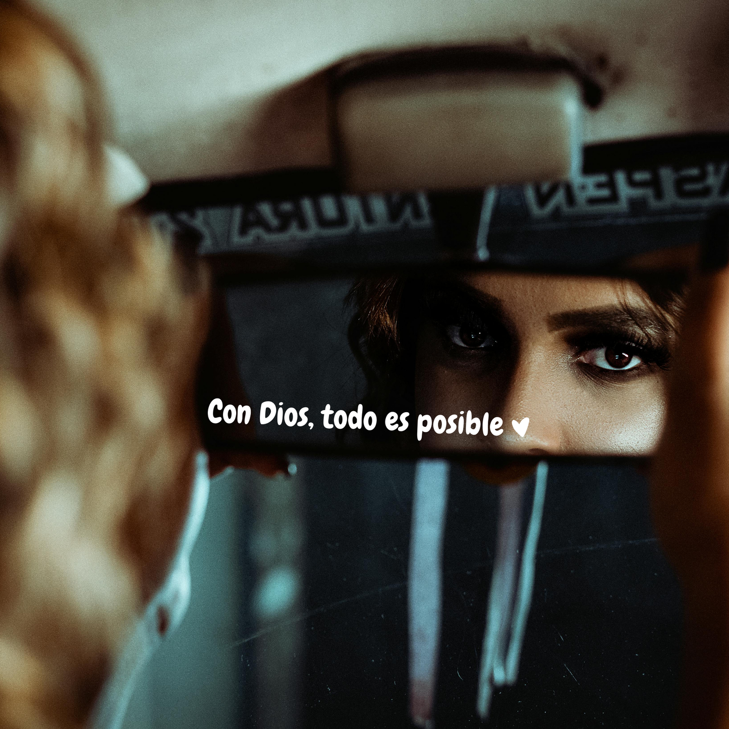 🙏✨ Fe en el Camino 🚗 Sticker Inspirador ✨ Con Dios, todo es posible 💖 Sticker Retrovisor