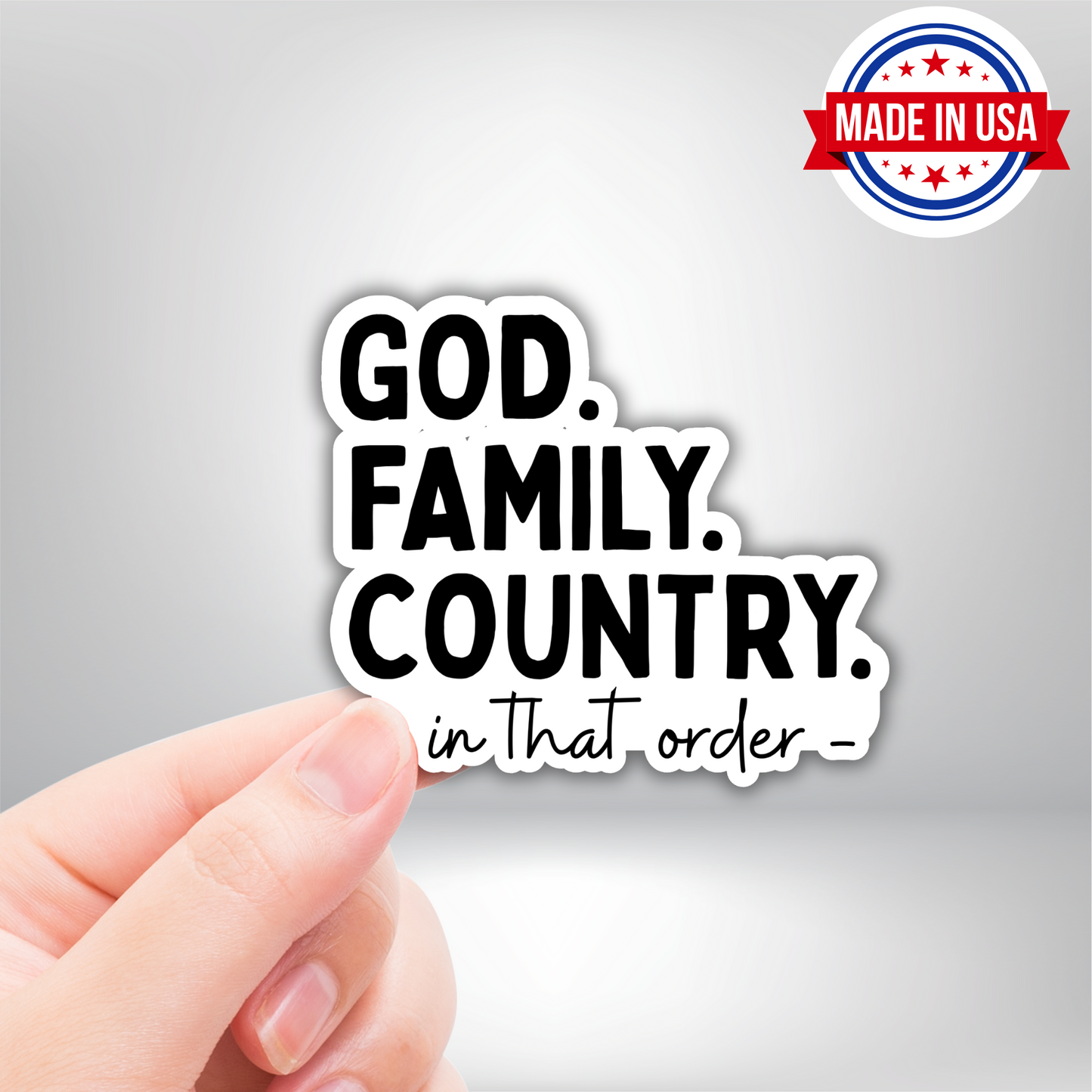 God Family Country Sticker: Charlie Kirk Sticker
