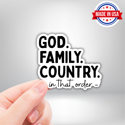 God Family Country Sticker: Charlie Kirk Sticker