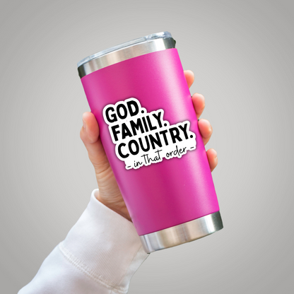 God Family Country Sticker: Charlie Kirk Sticker