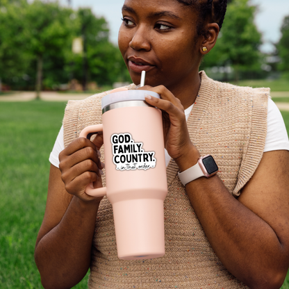 God Family Country Sticker: Charlie Kirk Sticker