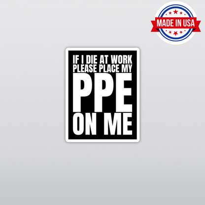 PPE Funny Blue Collar Vinyl Sticker – Waterproof, UV Resistant, Durable