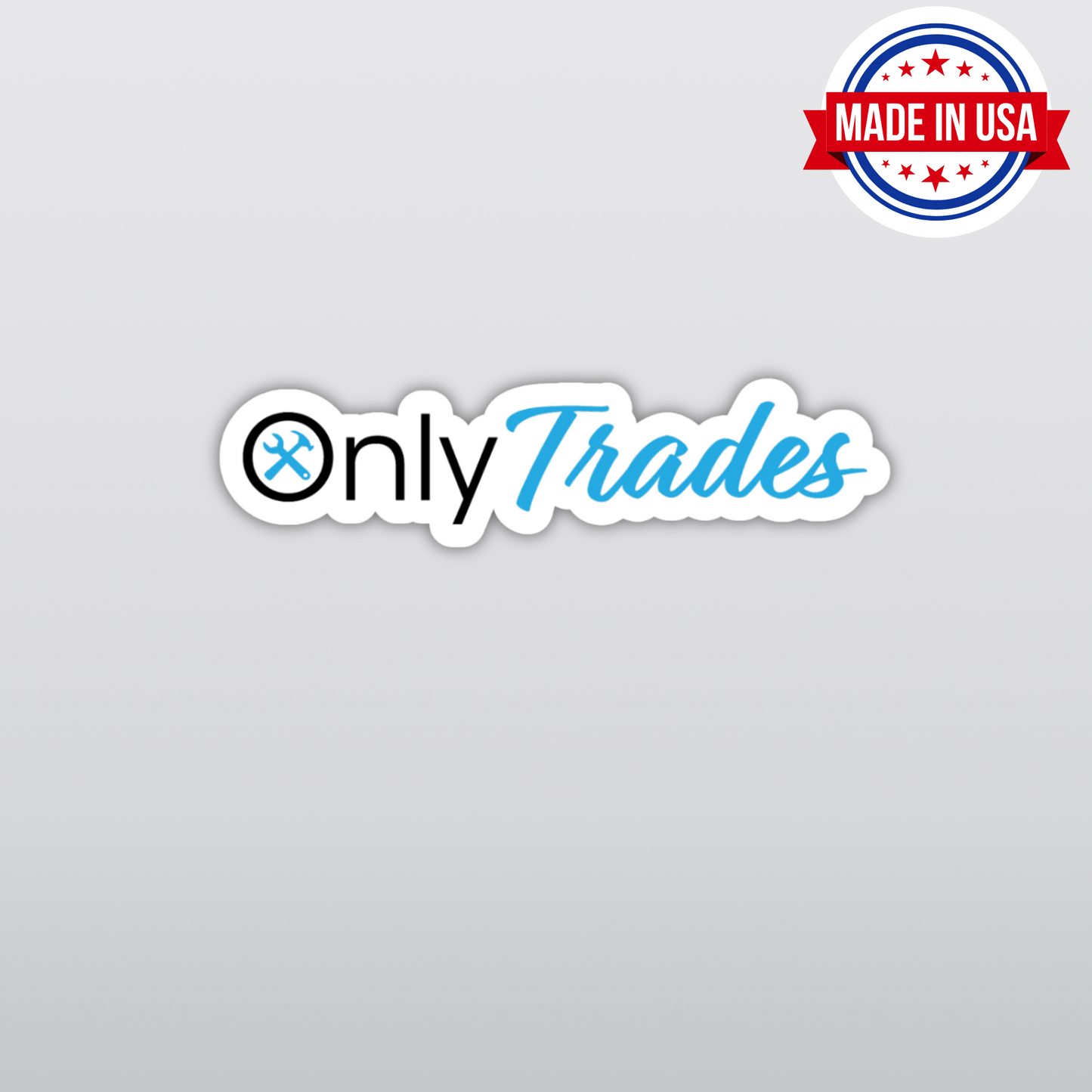 Only Trades Blue Collar Vinyl Sticker â€“ Waterproof, UV Resistant, Durable