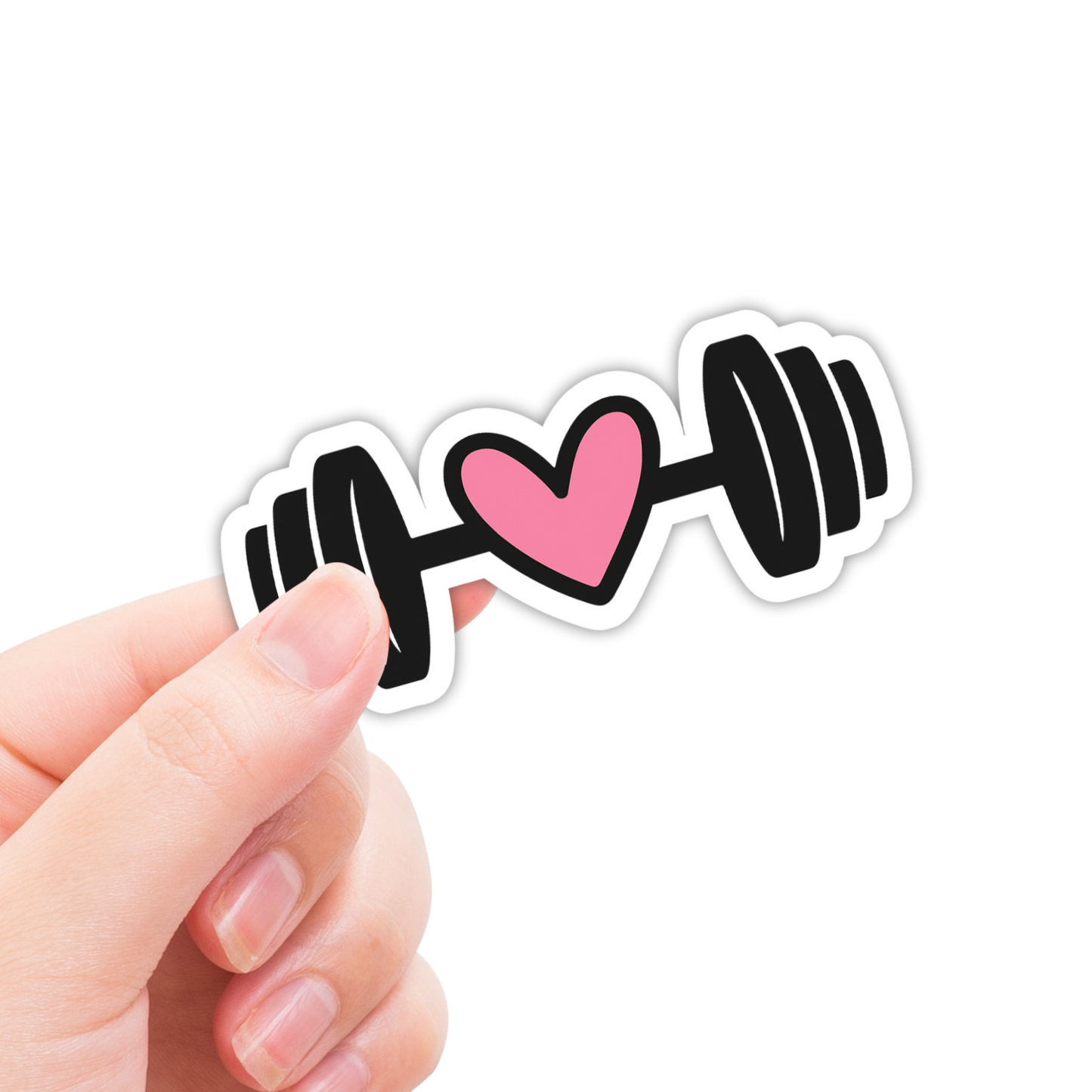 Fitness weights pink heart vinyl sticker - Premium Gym Lover Stickers & Decals Water bottles, Tumblers, Hydroflaskkers, Tumbler sticker-