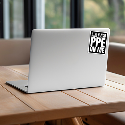 PPE Funny Blue Collar Vinyl Sticker – Waterproof, UV Resistant, Durable