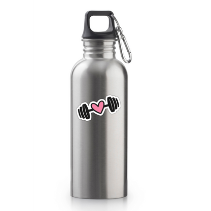 Fitness weights pink heart vinyl sticker - Premium Gym Lover Stickers & Decals Water bottles, Tumblers, Hydroflaskkers, Tumbler sticker-