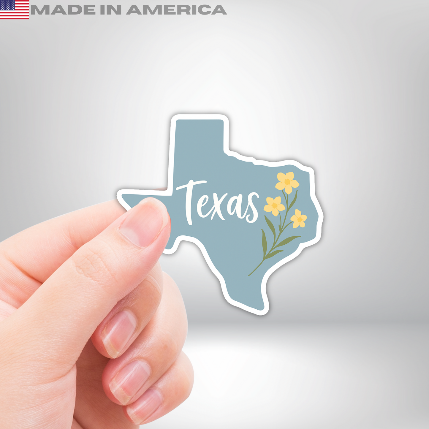 State Stickers, US State Stickers, Floral Vinyl State Stickers, Waterproof Sticker, Die Cut Sticker, Floral Sticker,  Planner Sticker