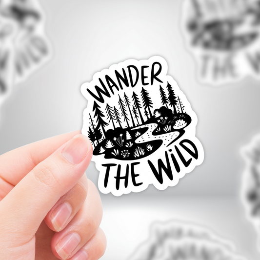 Outdoor Sticker "Wander the Wild" Adventure Seeker Sticker