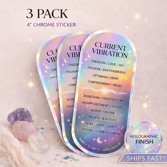 Current Vibration™ Chrome Stickers - 3 Pack (4” Waterproof Vinyl Decals)