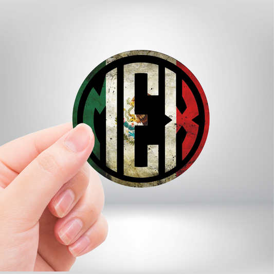 Mexican Flag Custom Sticker - Waterproof & Weatherproof Premium Vinyl Decals