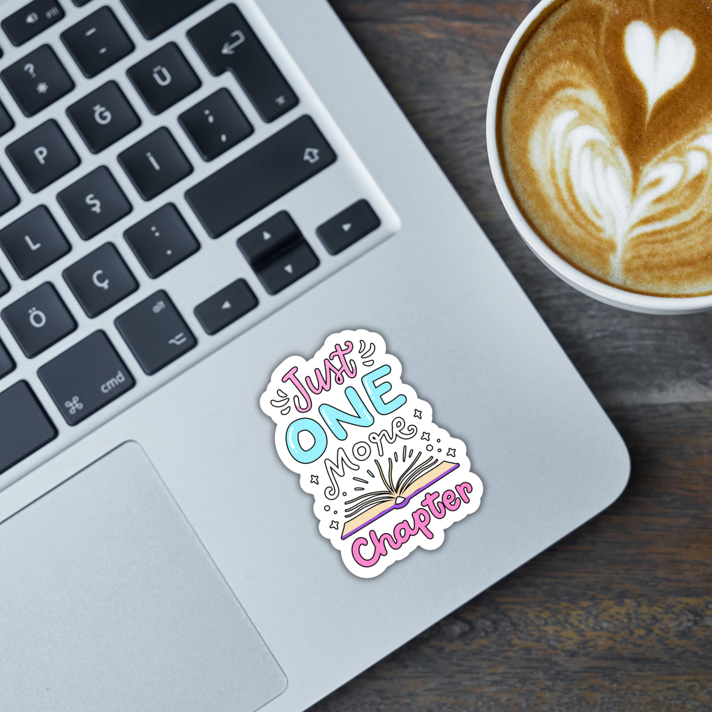 Just One More Chapter Vinyl Sticker â€“ Waterproof, UV Resistant, Durable Book Lover Decal