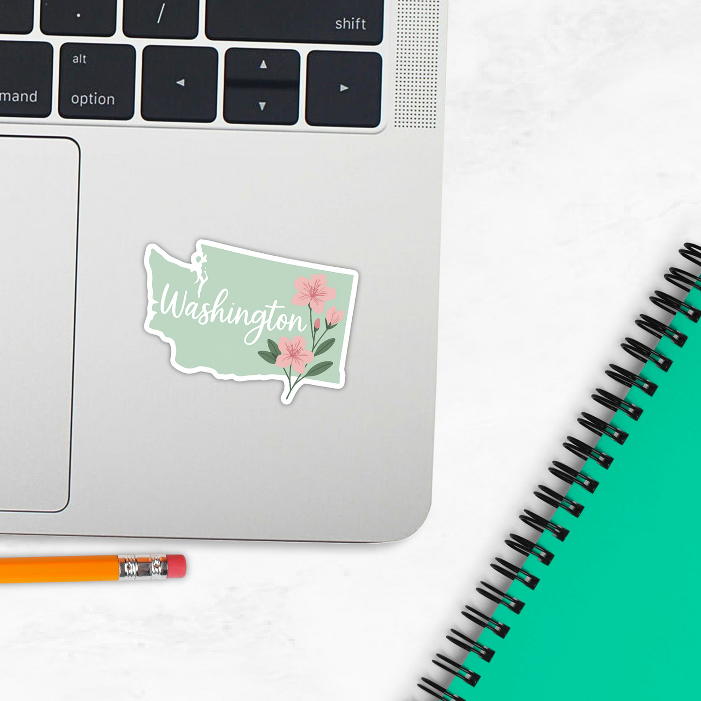 State Stickers, US State Stickers, Floral Vinyl State Stickers, Waterproof Sticker, Die Cut Sticker, Floral Sticker,  Planner Sticker