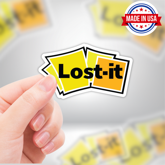 Lost-It Funny Post-It Meme Vinyl Sticker - Waterproof, UV Resistant, Durable